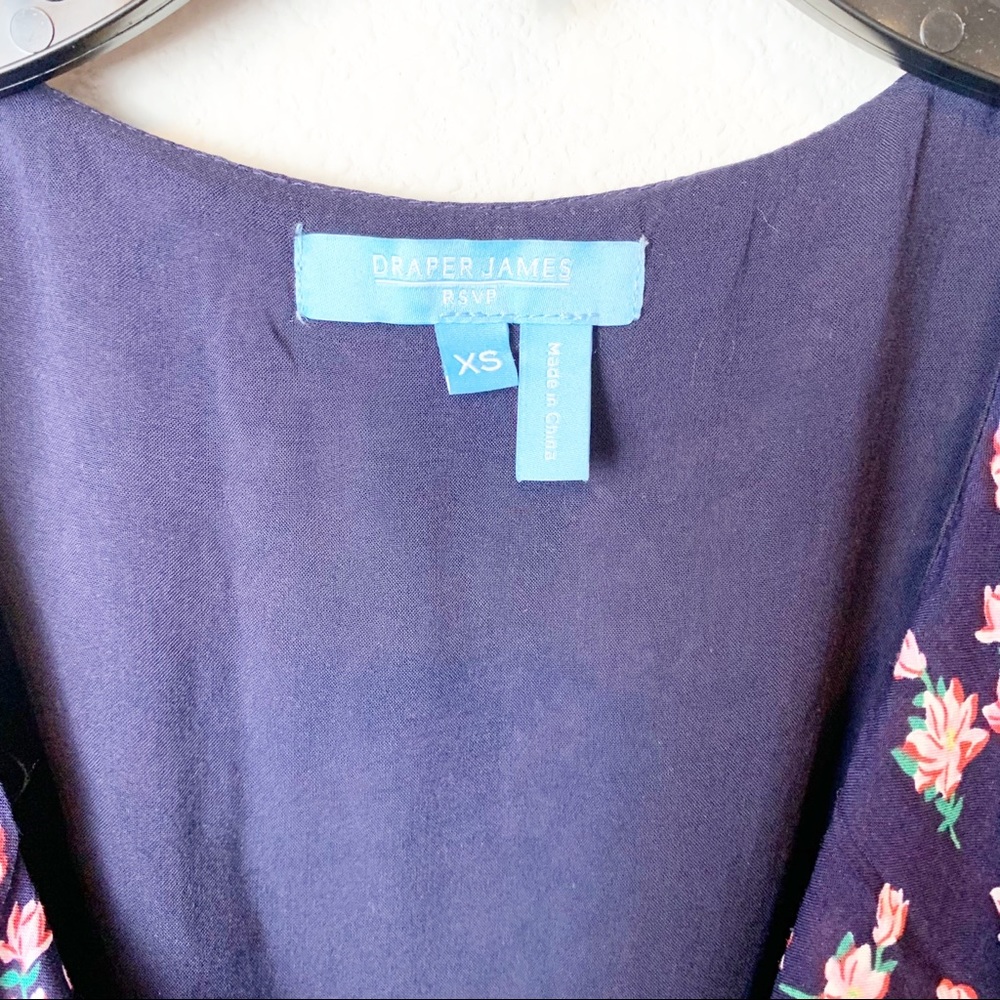 NWT Draper James RSVP Wrap Dress Navy Size XS - Picture 5 of 8